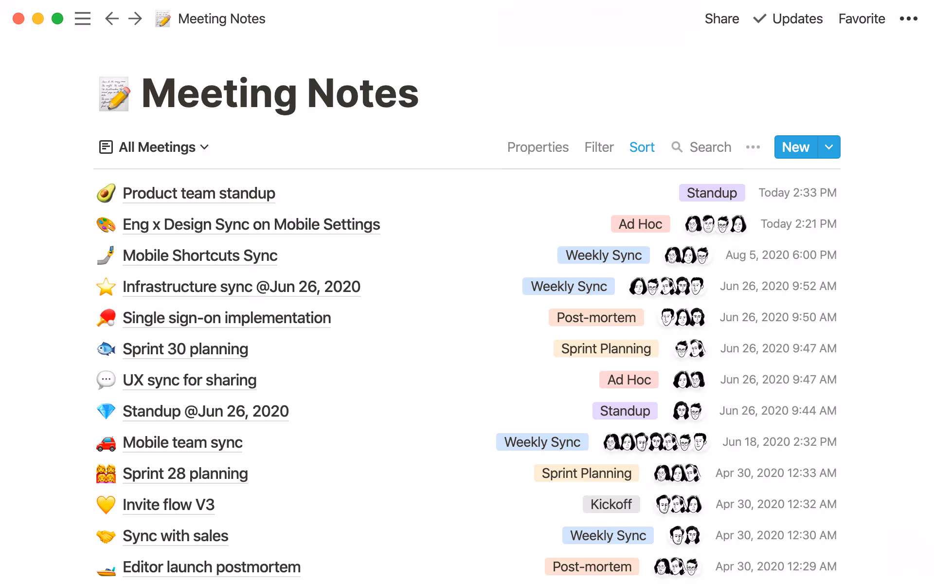 All your product team’s cross-functional meeting notes in one place.
